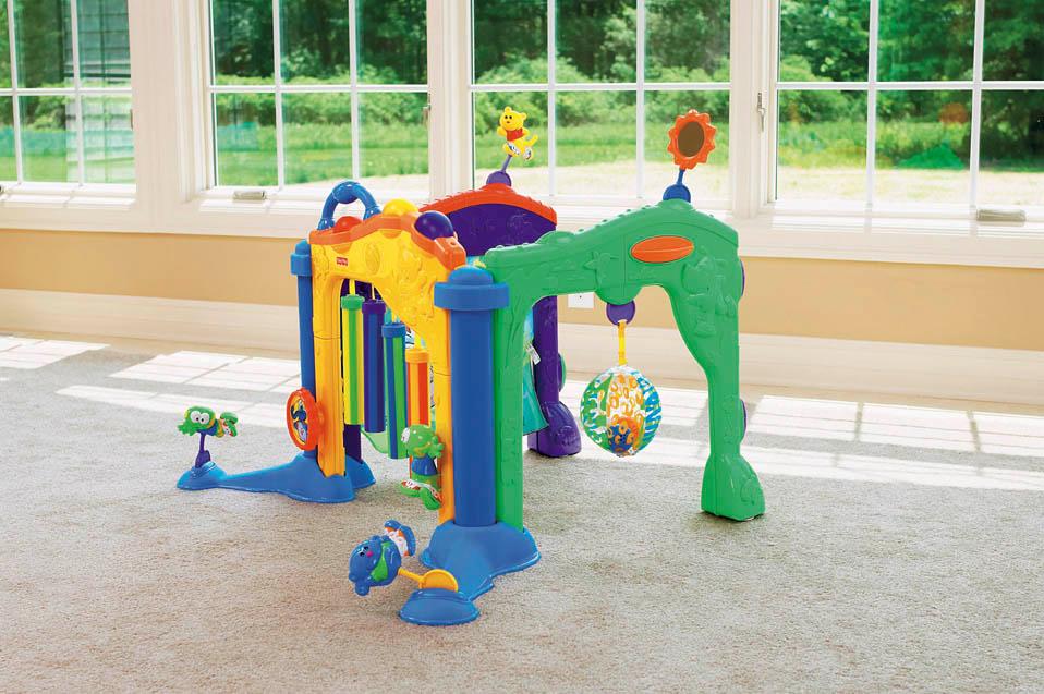 crawl through toys