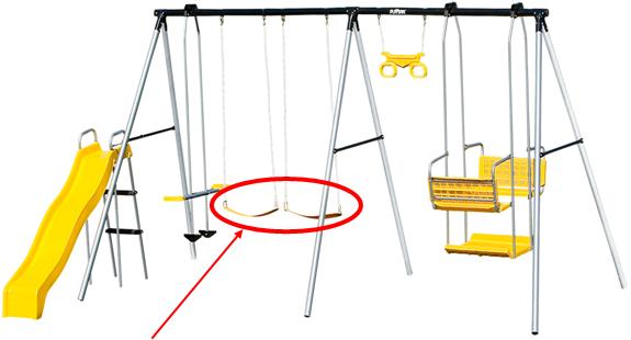 swing set glider face to face