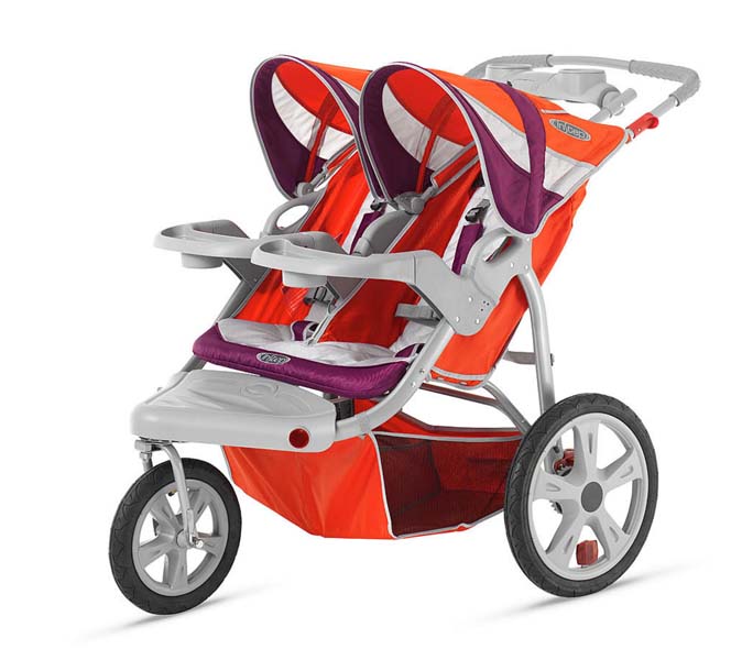 instep safari double swivel stroller