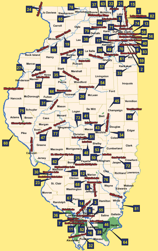 Illinois Fish Advisory Map