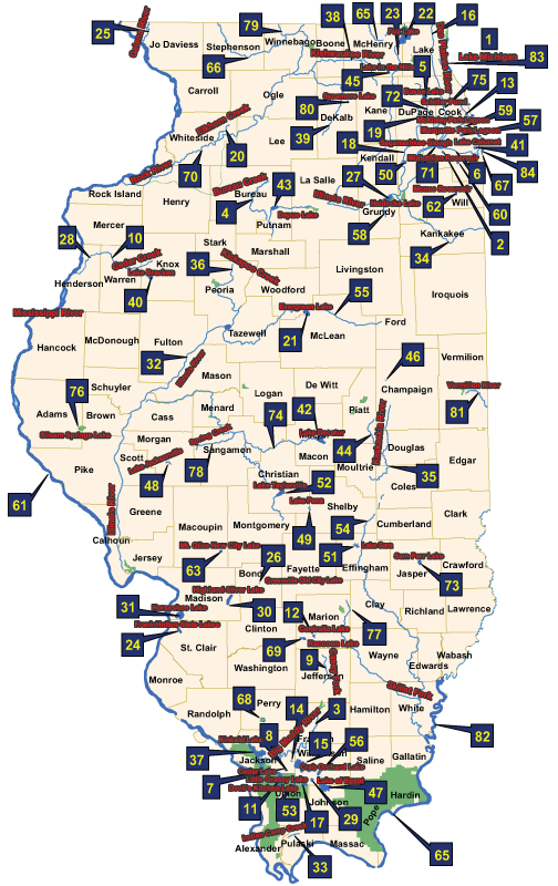 Illinois Fish Advisory Map
