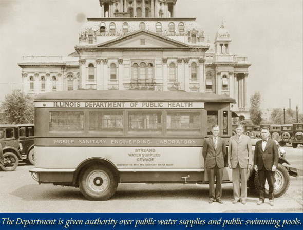 The Department is given authority over public water supplies and public swimming pools.