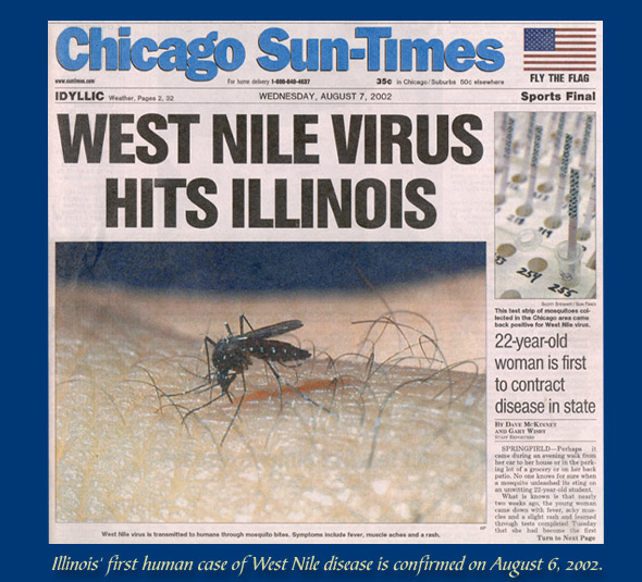 Illinois' first human case of West Nile virus